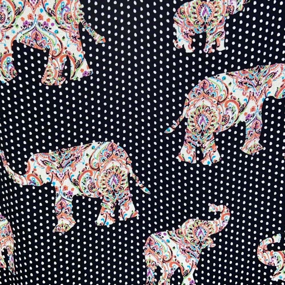 Chico’s Reversible Solid To Dot Elephant Print Tee - image 3